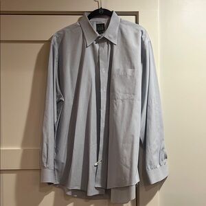 Jos. A. Bank Light Blue & white Dress Shirt Tab Neck Executiveive Collection